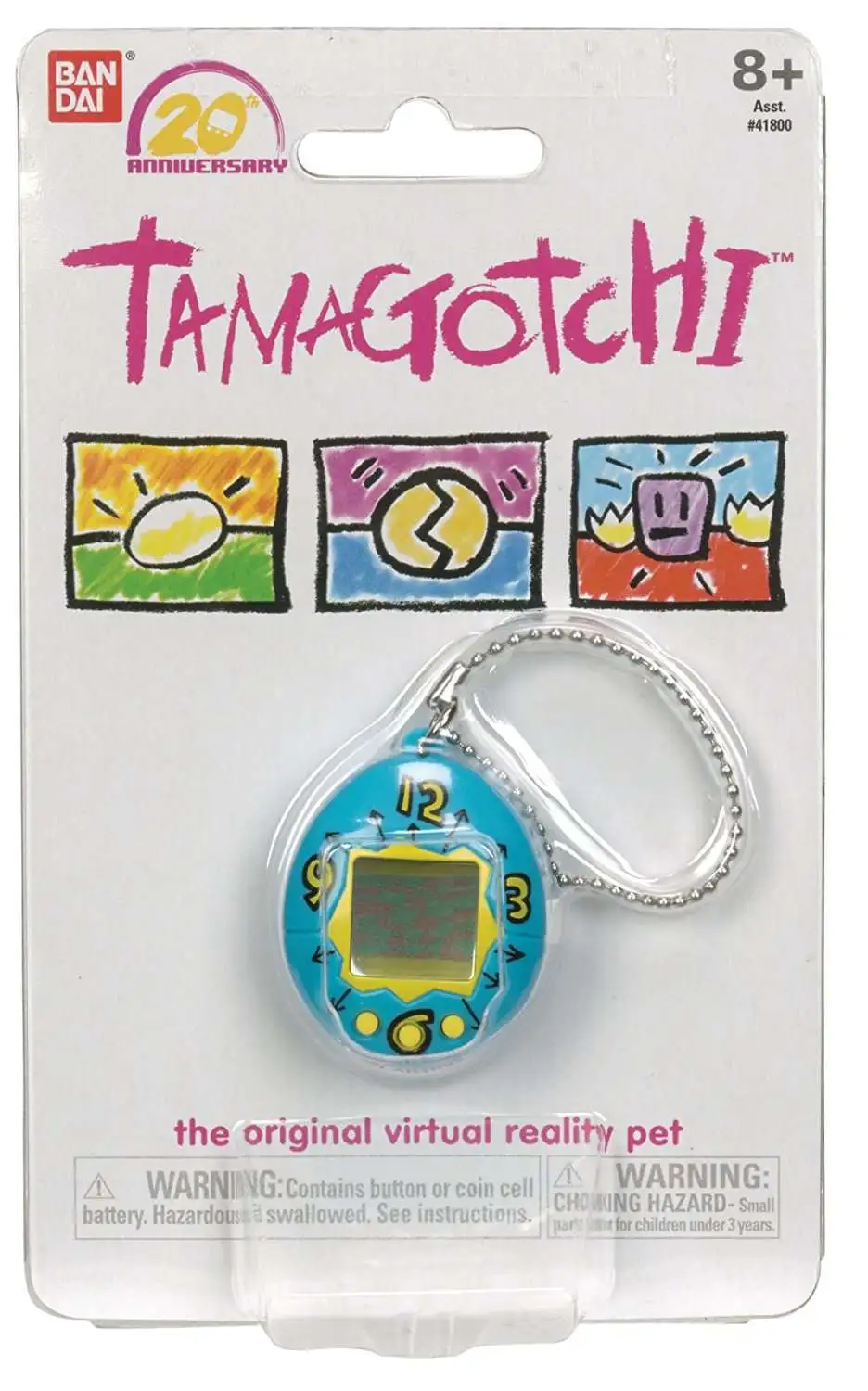 Tamagotchi 20th Anniversary Series 1 Blue with Yellow Clock