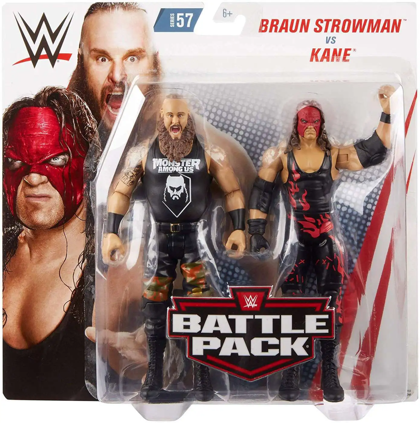 WWE Wrestling Battle Pack Series 57 Braun Strowman Kane 6 Action