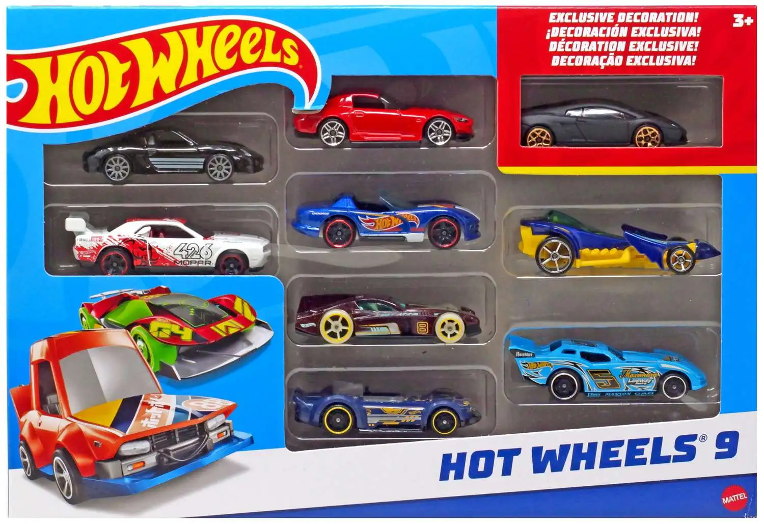 Hot Wheels Hot Wheels 9 164 Diecast Car 9-Pack 9 RANDOM Cars