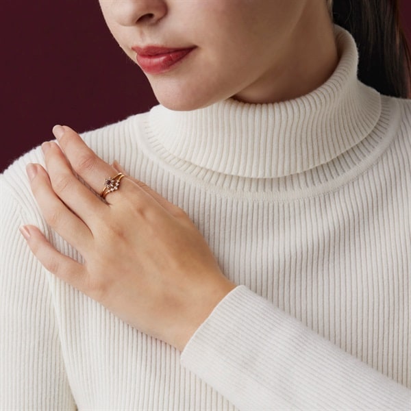 K10イエローゴールド/シルバー リング 2本セット | 142346143004