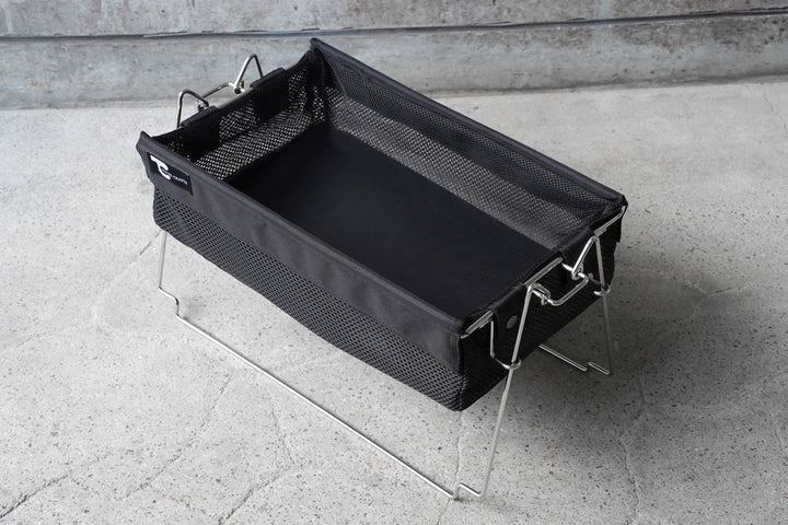 キャンプ収納コンテナ】バケットシェルフメッシュ - 東京クラフト