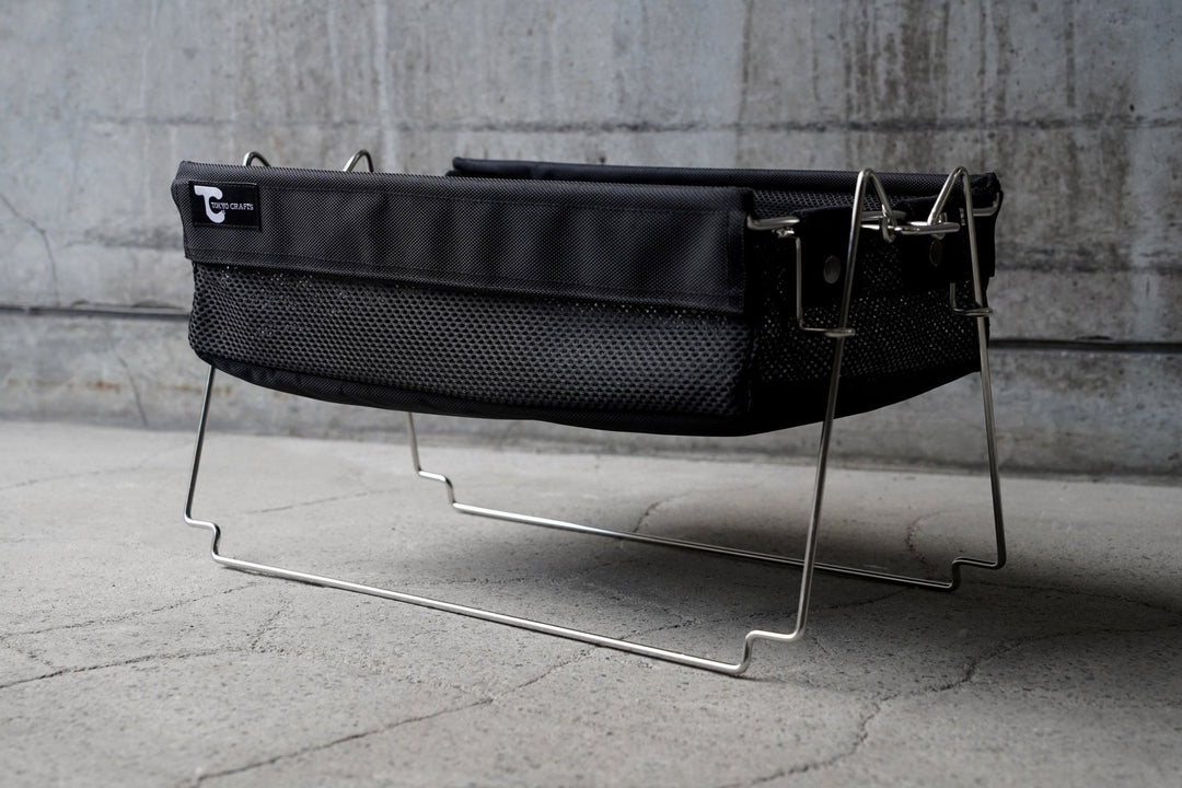 キャンプ収納コンテナ】バケットシェルフメッシュ - 東京クラフト