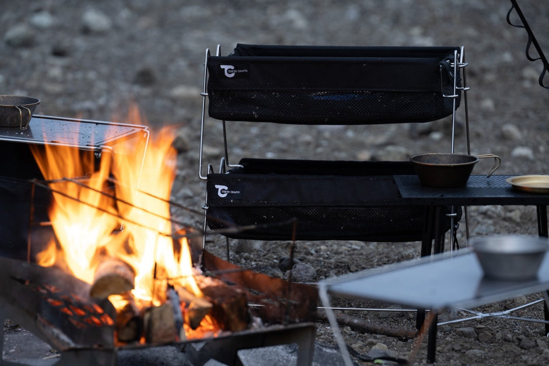 キャンプ収納コンテナ】バケットシェルフメッシュ2個セット - 東京