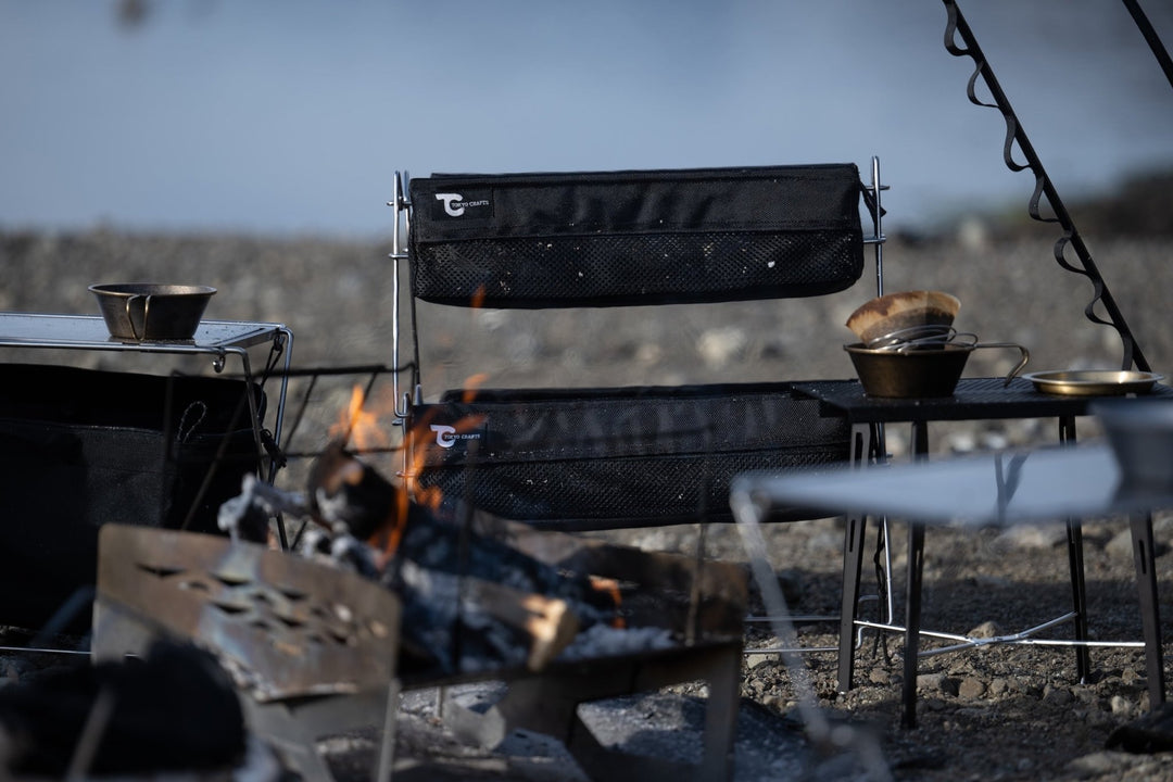 キャンプ収納コンテナ】バケットシェルフメッシュ2個セット - 東京