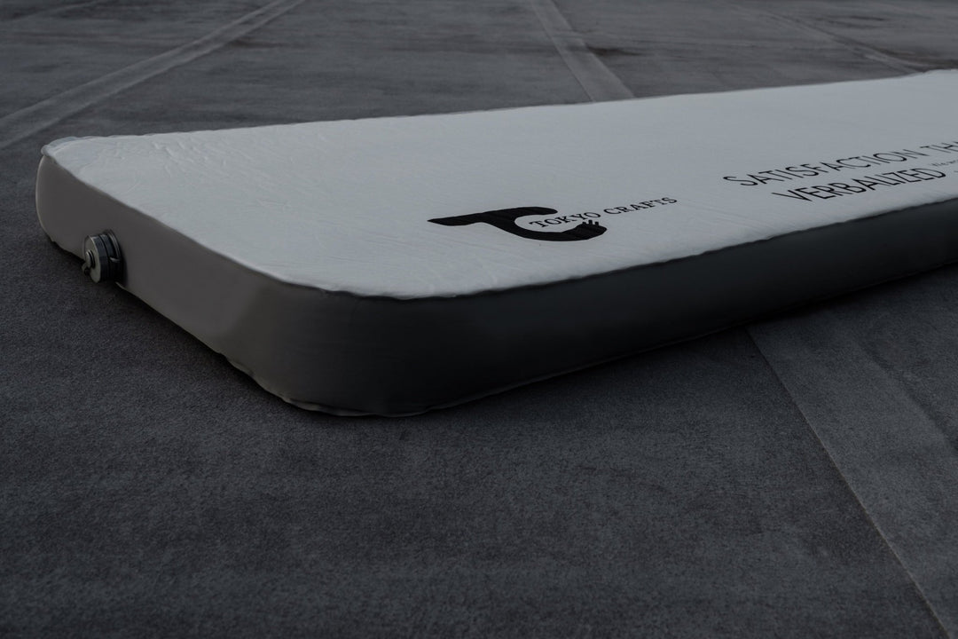 キャンプエアマット10cm(シングル)GRインフレータブルマットR値10.8