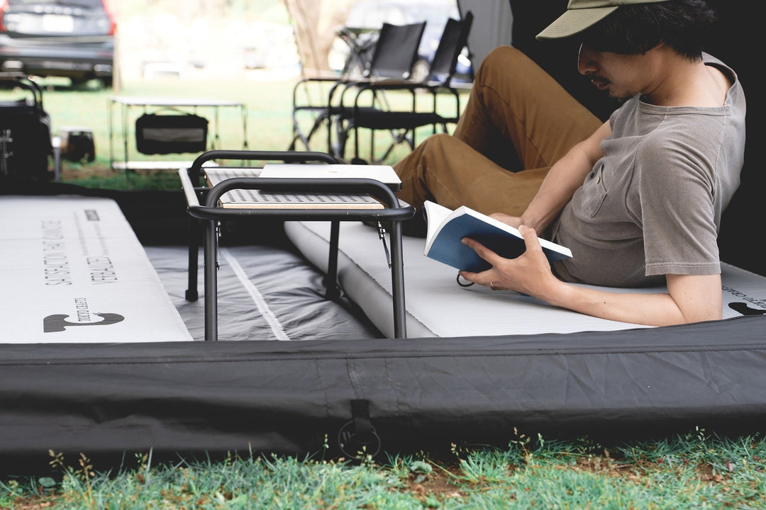 キャンプエアマット10cm(シングル)GRインフレータブルマットR値10.8