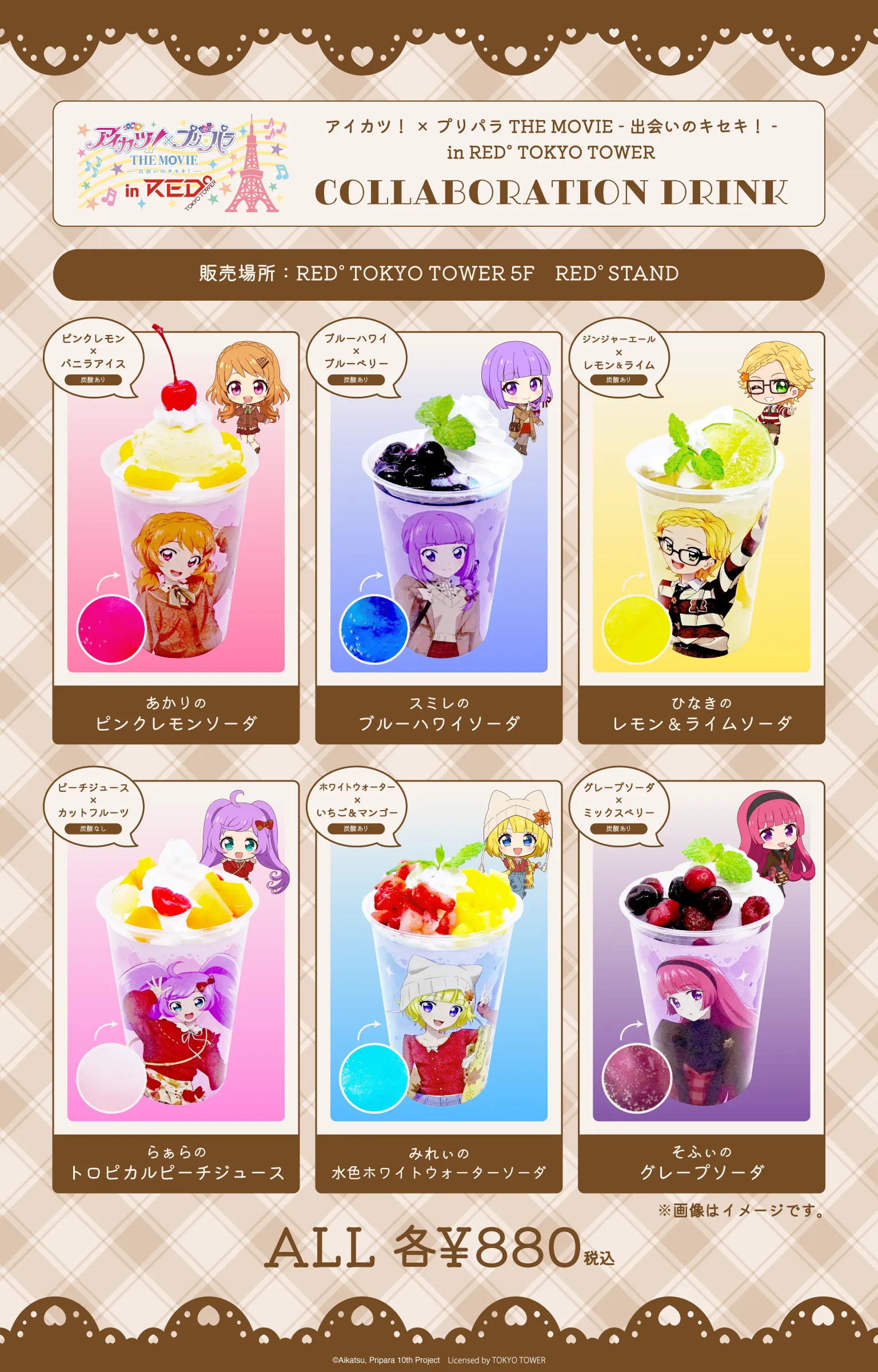 アイカツ プリパラ 東京タワー コラボ ラバーマット アイカツ