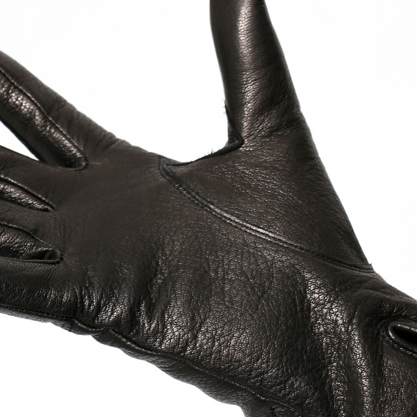 東京ヒマワリ / KURODA(クロダ) 鹿革 レディース 手袋 ブラック