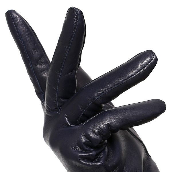 東京ヒマワリ / KURODA(クロダ) 羊革 レディース 手袋 ネイビー