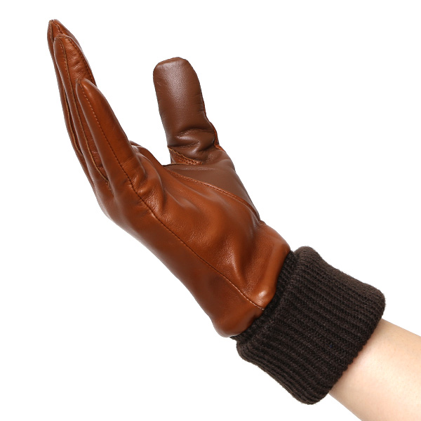 東京ヒマワリ / KURODA(クロダ) 手袋 レディース イタリーラム リブ