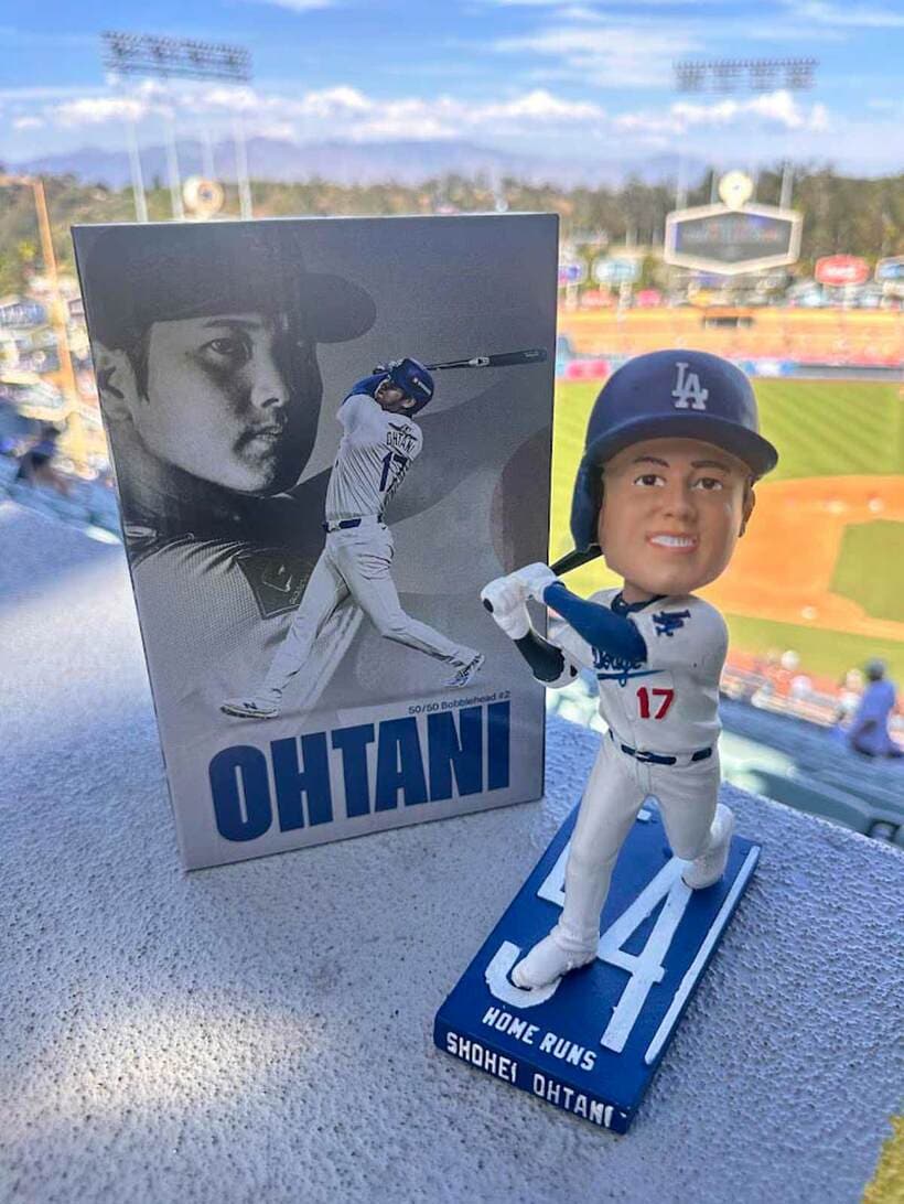 8月27日球場配布 大谷翔平 50/50 ボブルヘッド ドジャースタジアム 8