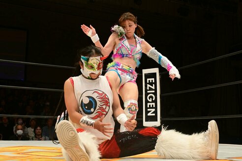 マリーゴールド】岩谷麻優 中学生ルチャドーラCoCo下しSフライ級V4