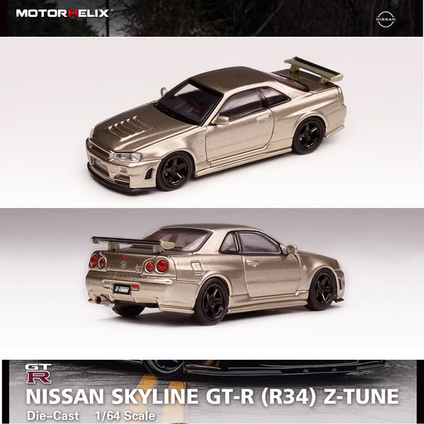 MOTORHELIX 1/64 NISSAN SKYLINE GT-R (R34) Z-TUNE - Jade Green
