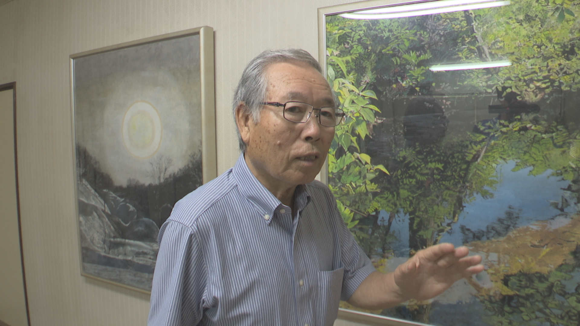 公募展の入賞作などを展示 下条のアマチュア画家 生越清允さんが