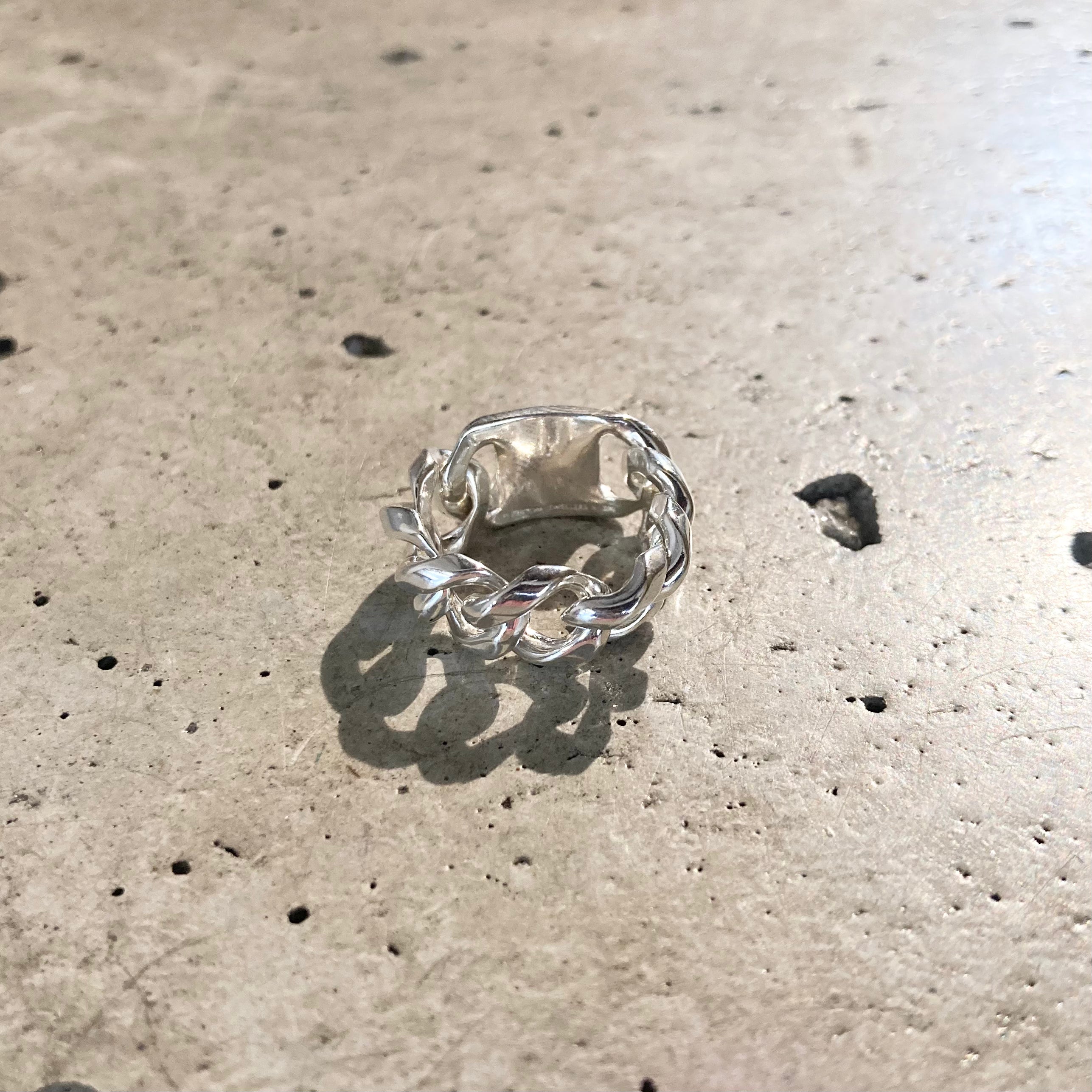 END CUSTOM JEWELLERS】CURVE LOOSEN CUT ID RING -S- / Silver – TOKIS