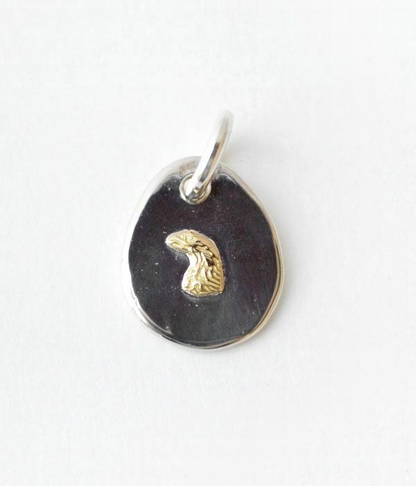 ラリースミス (LARRY SMITH) EAGLE HEAD PENDANT (18K GOLD ACCENT) 18