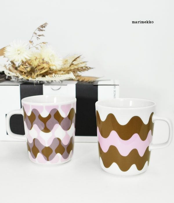 マリメッコ (marimekko) Lokki Pergola マグカップセット 250ml 食器 2
