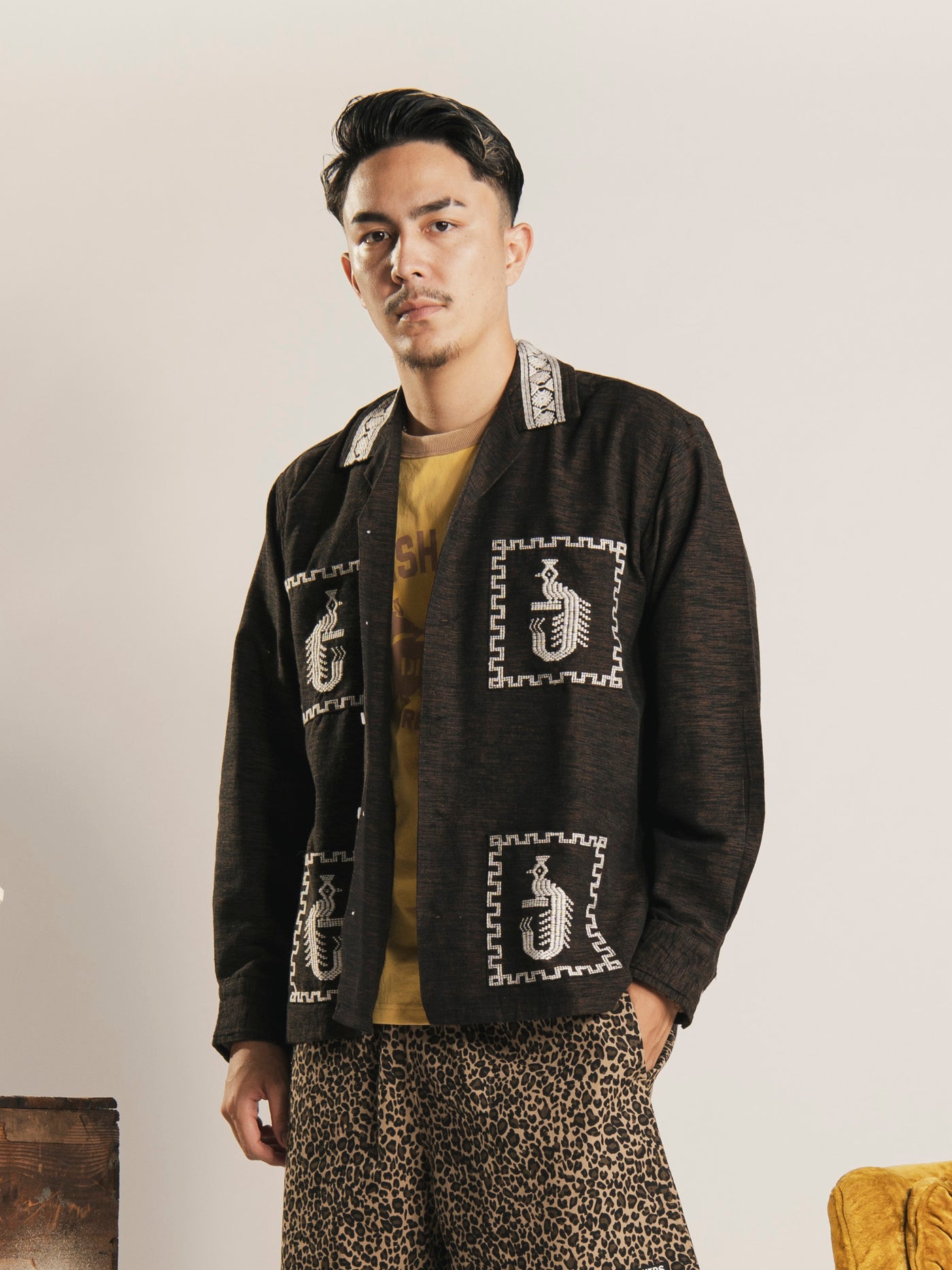 3色展開】Backers グアテマラデザイン 刺繍 長袖シャツ – 古着屋Top of