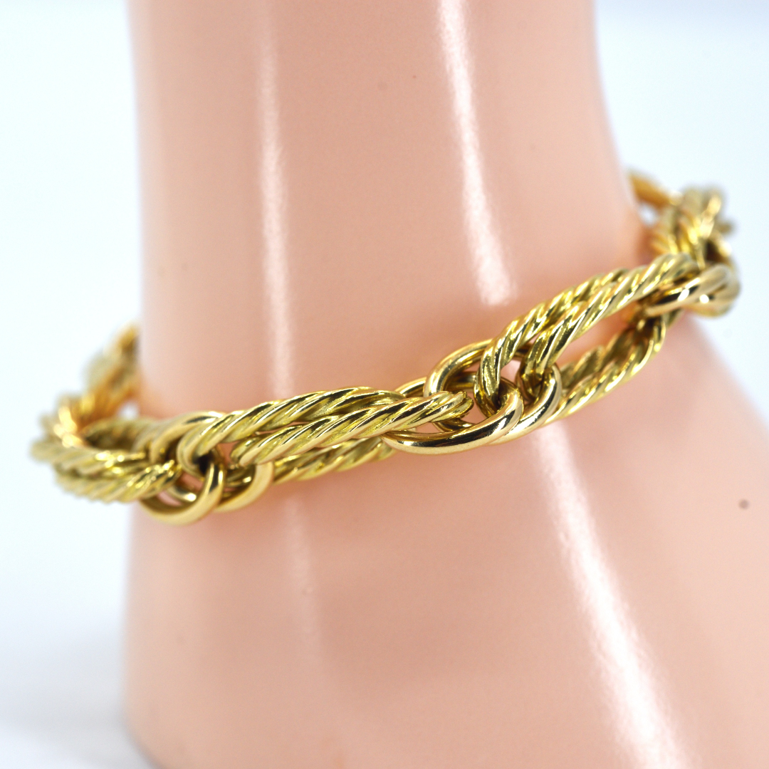 ティファニー Tiffany&Co K18 750 ヴィンテージ ロープブレスレット