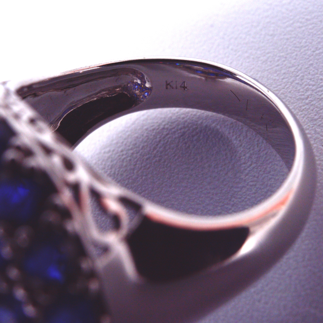 K14 サファイアリング 12号 | 中古通販 | 【公式】TORAFUKU(虎福)