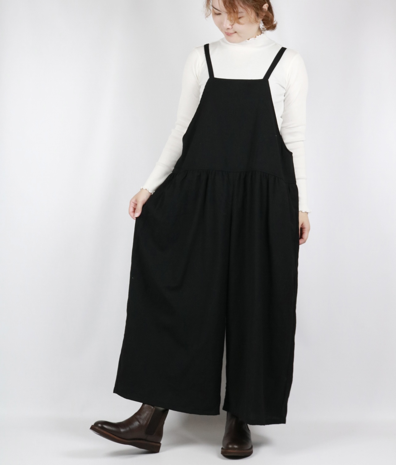 Gauze# TRAVAILサロペット BLACK - toritoRu