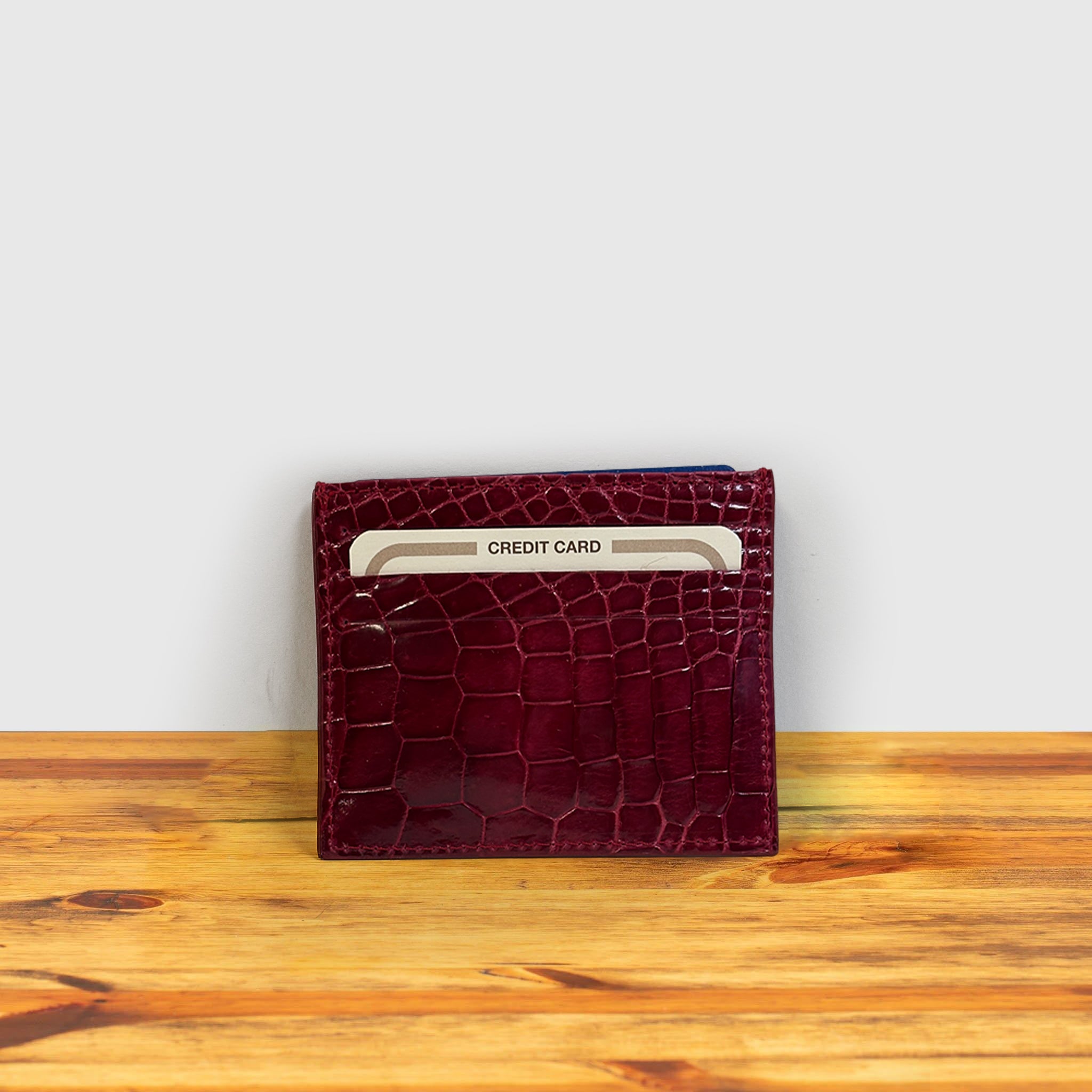 Calzoleria Toscana Kang Crocodile Credit Card Holder - Toscana USA