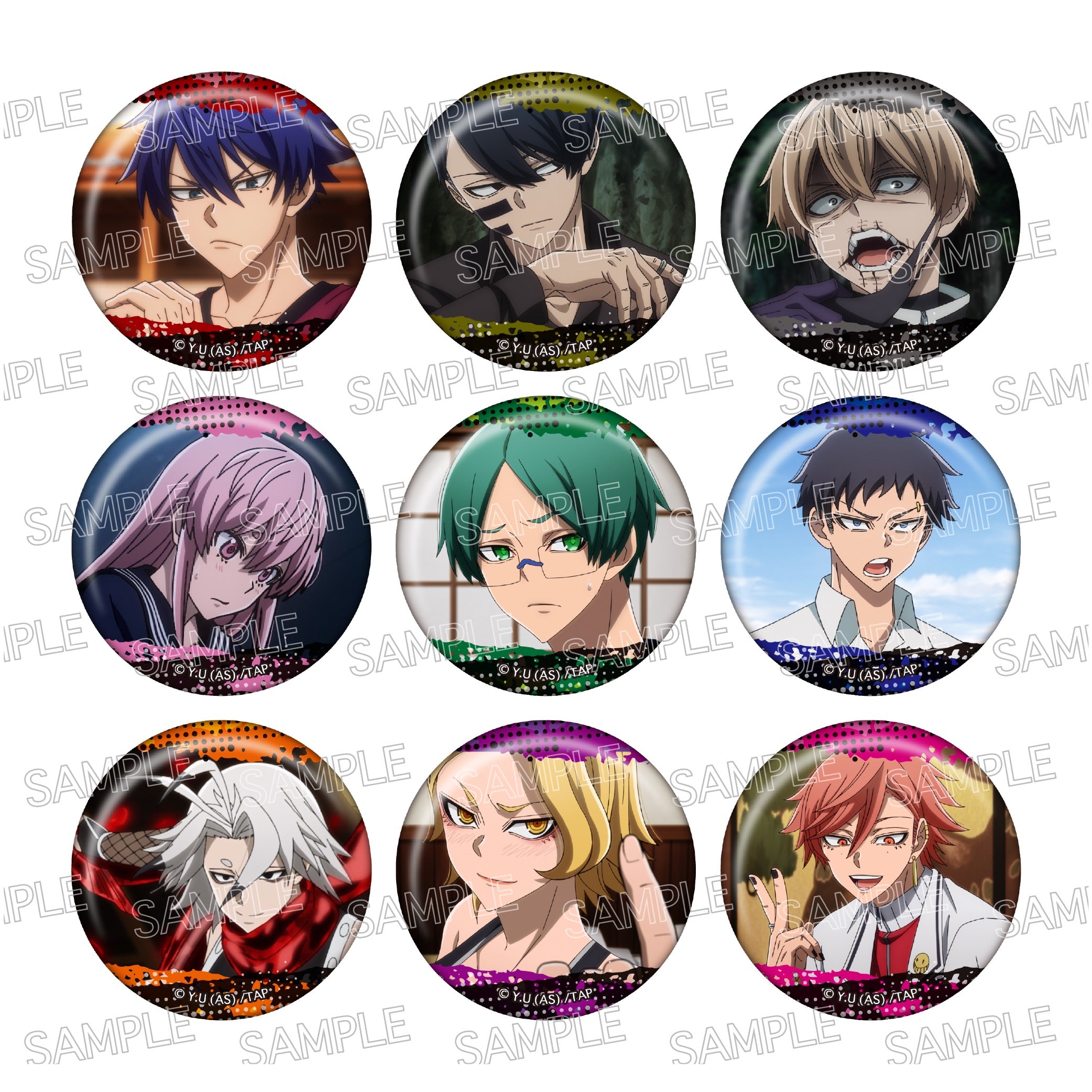 桃源暗鬼 トレーディングメタリック缶バッジコレクション 花魁坂京夜