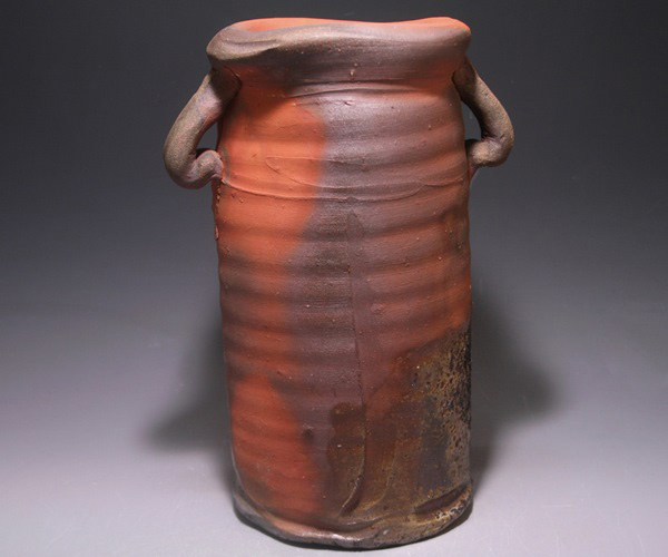 中村 真 作 「備前窯変花入」 ～備前焼専門卸小売店 川口陶楽苑～