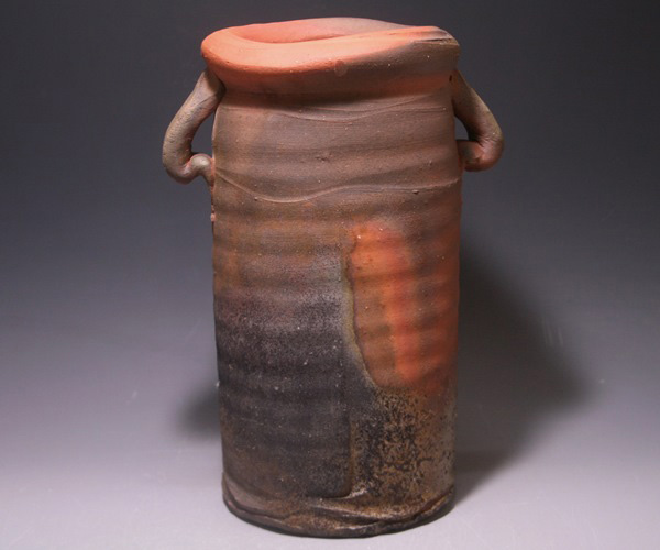 中村 真 作 「備前窯変花入」 ～備前焼専門卸小売店 川口陶楽苑～