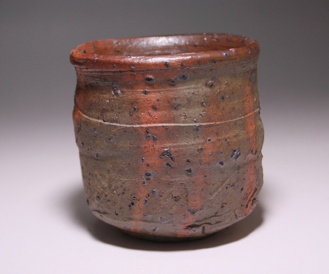 森本良信 作 「備前緋襷湯呑」 ～備前焼専門卸小売店 川口陶楽苑～