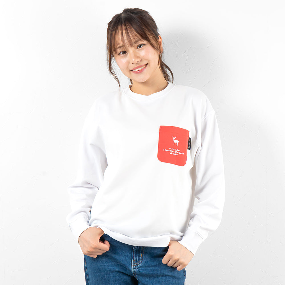 TNOC THE TEE LONG SLEEVE PONTE SNOW WHITE / R-POCKET