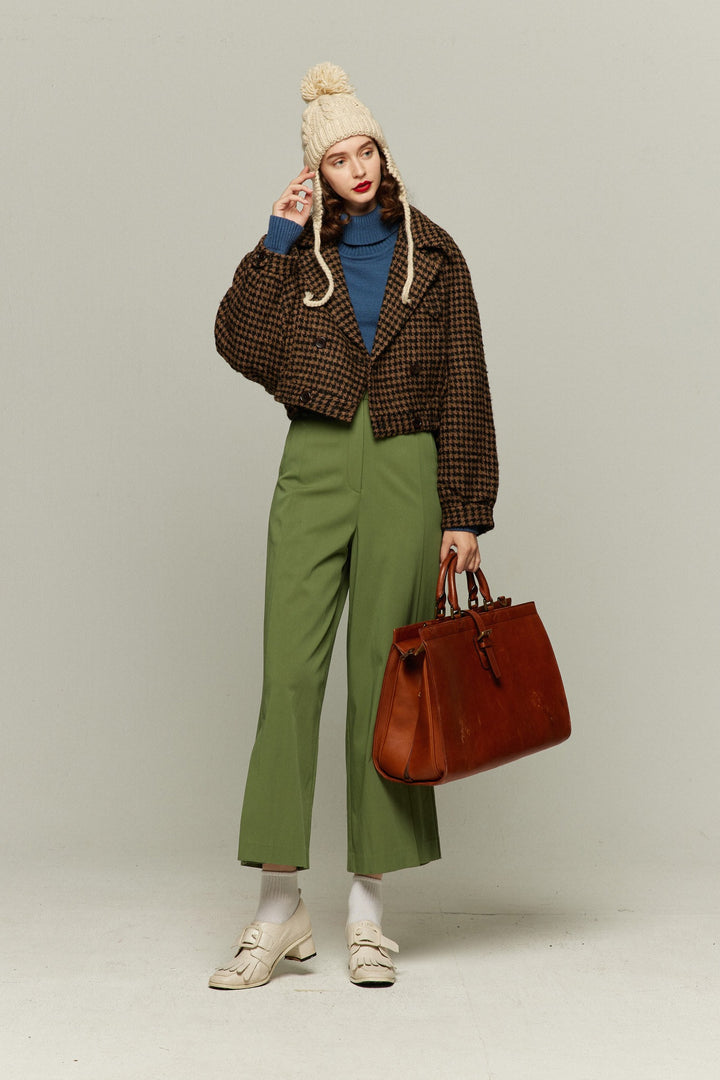 チケットはすべて完売》2wayダブルブレストデザインジャケット-Brown