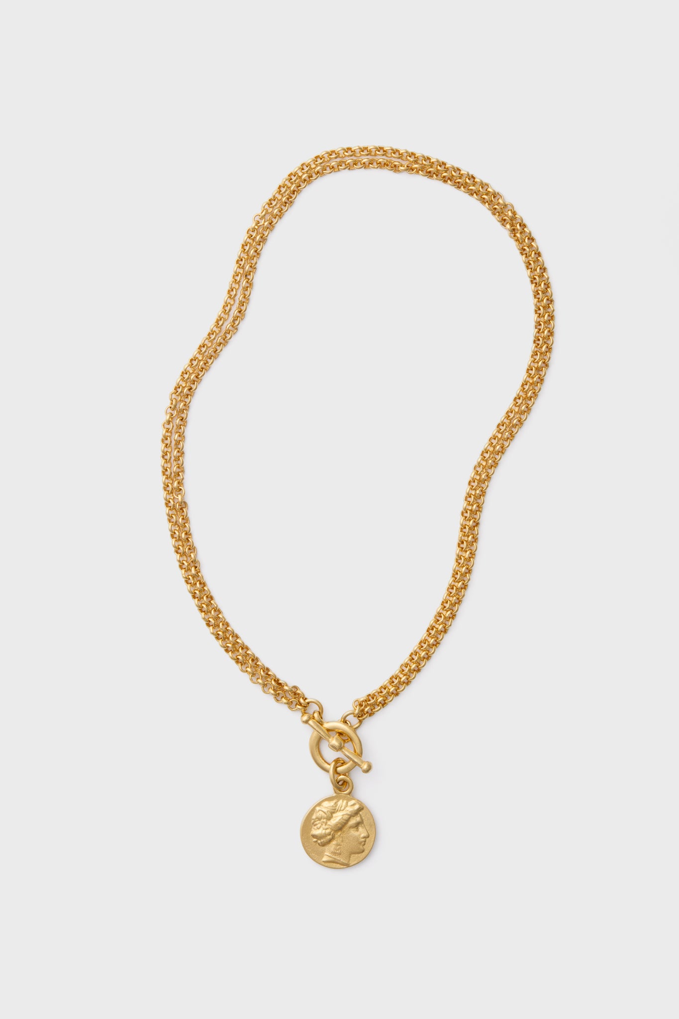 Gold Moroccan Coin Toggle Necklace | Ben Amun