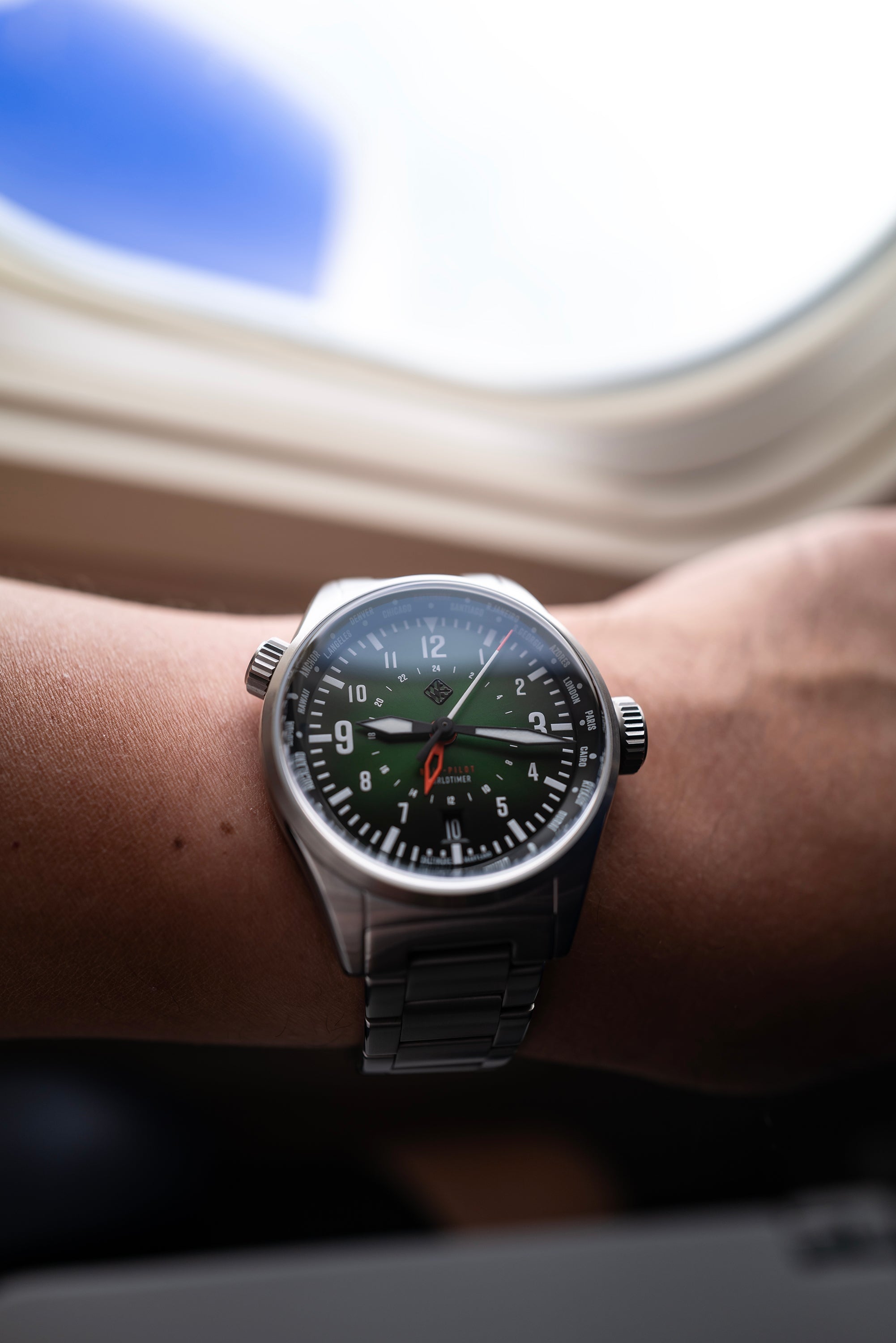 Balt-Pilot Worldtimer Dark Emerald – Tsao Baltimore