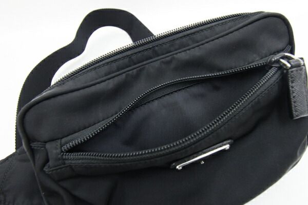 楽天市場】プラダ ベルトバッグ 2VL977 ブラック ナイロン レザー 中古