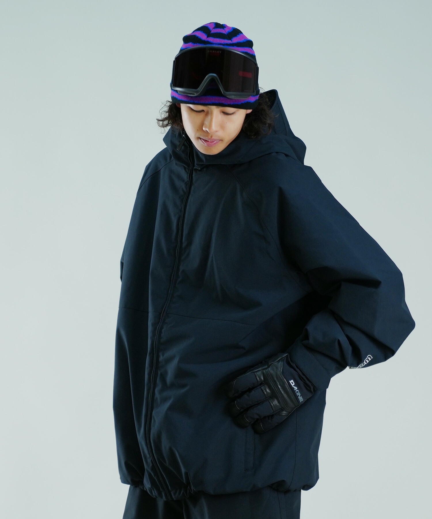 VOLCOM スノーボード スキー ウェアセット 黒/青 クリーニング済み