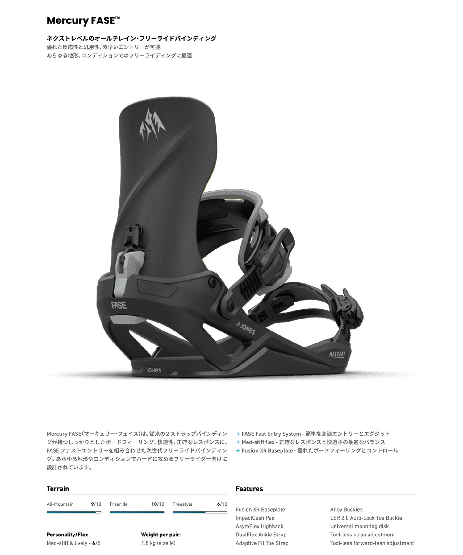 楽天市場】JONES ジョーンズ スノーボード バインディング