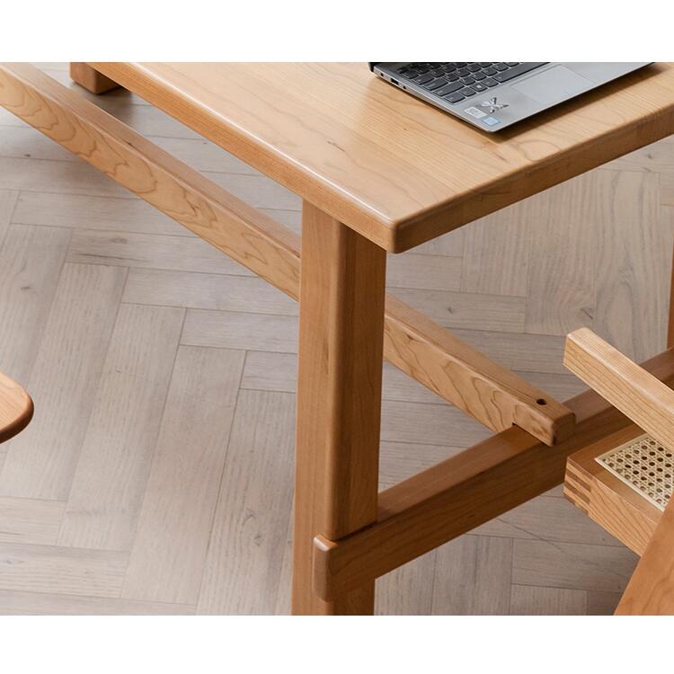 楽天市場】テーブル 無垢材 シンプル 長方形 H字脚 ダイニング デスク