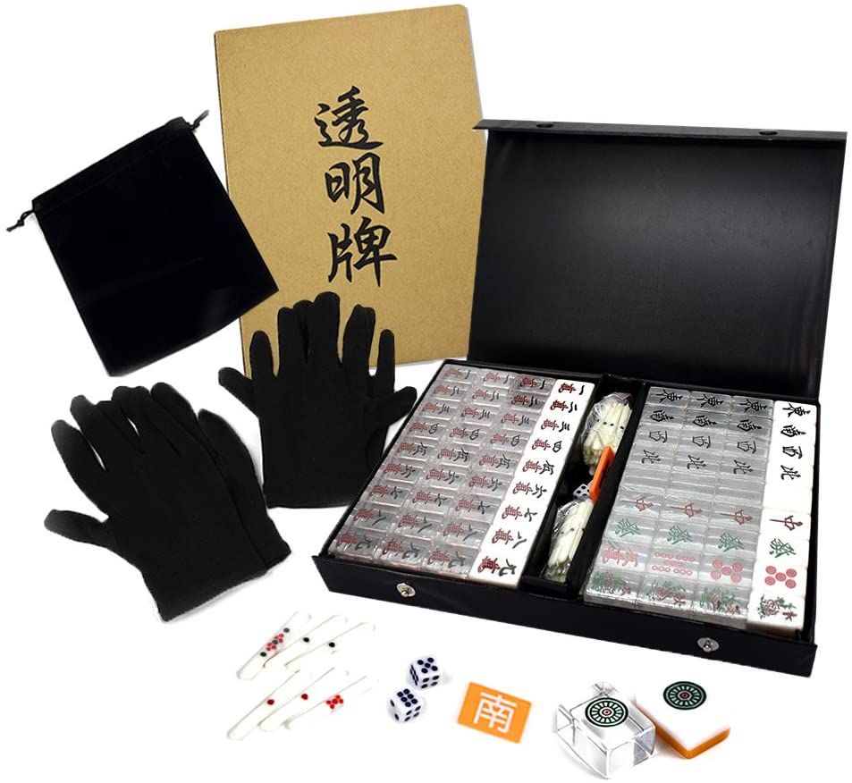 楽天市場】【透明な麻雀牌】麻雀 透明 麻雀牌 透明牌 (目隠し袋、黒