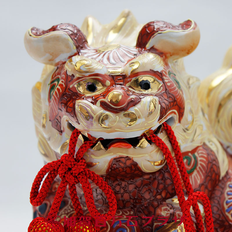 楽天市場】扇獅子 赤盛 5号 高さ17cm 九谷焼【ラッピング対応可能商品