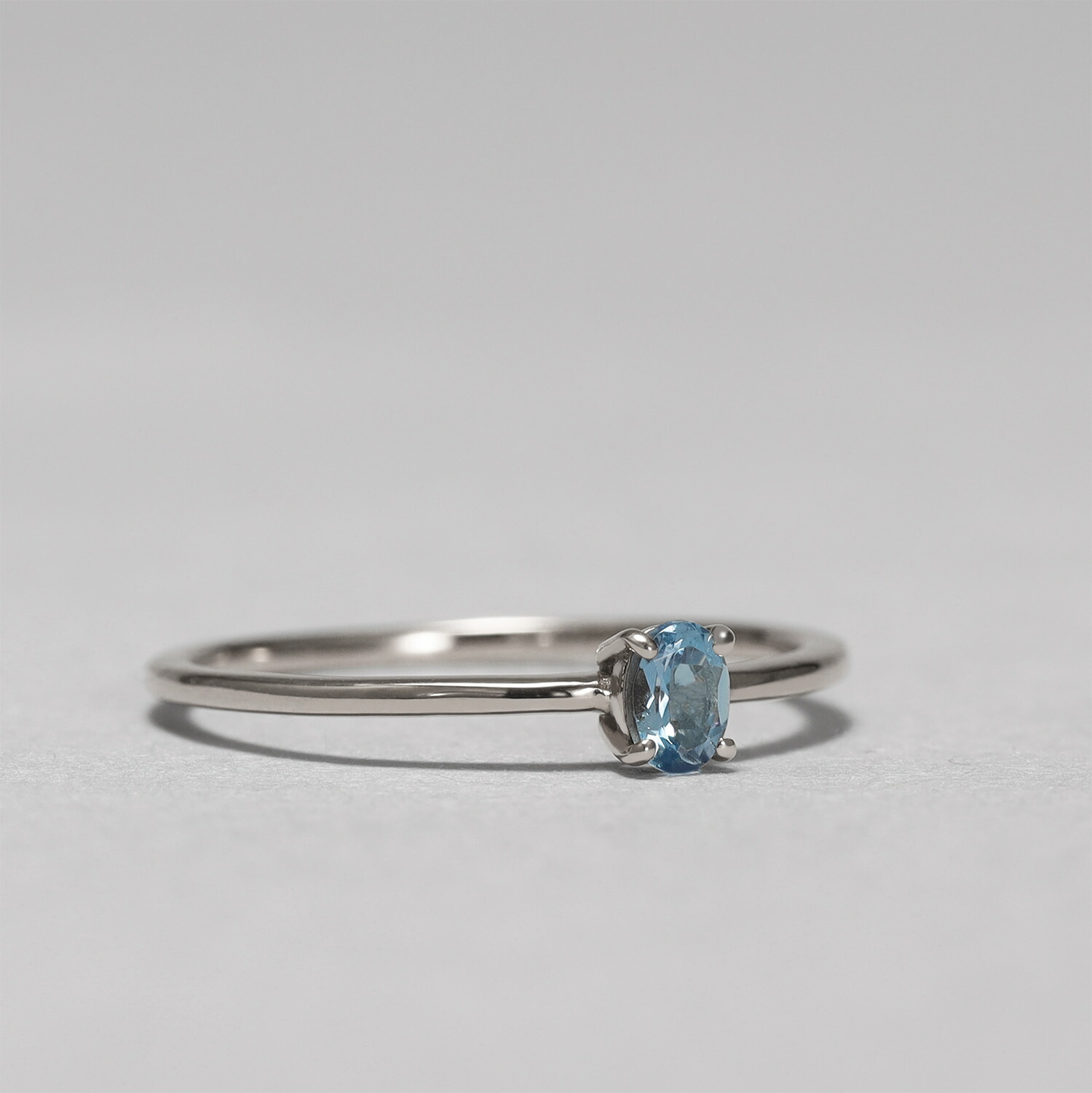 楽天市場】アクアマリン リング 0.1カラット 18金 イエローゴールド