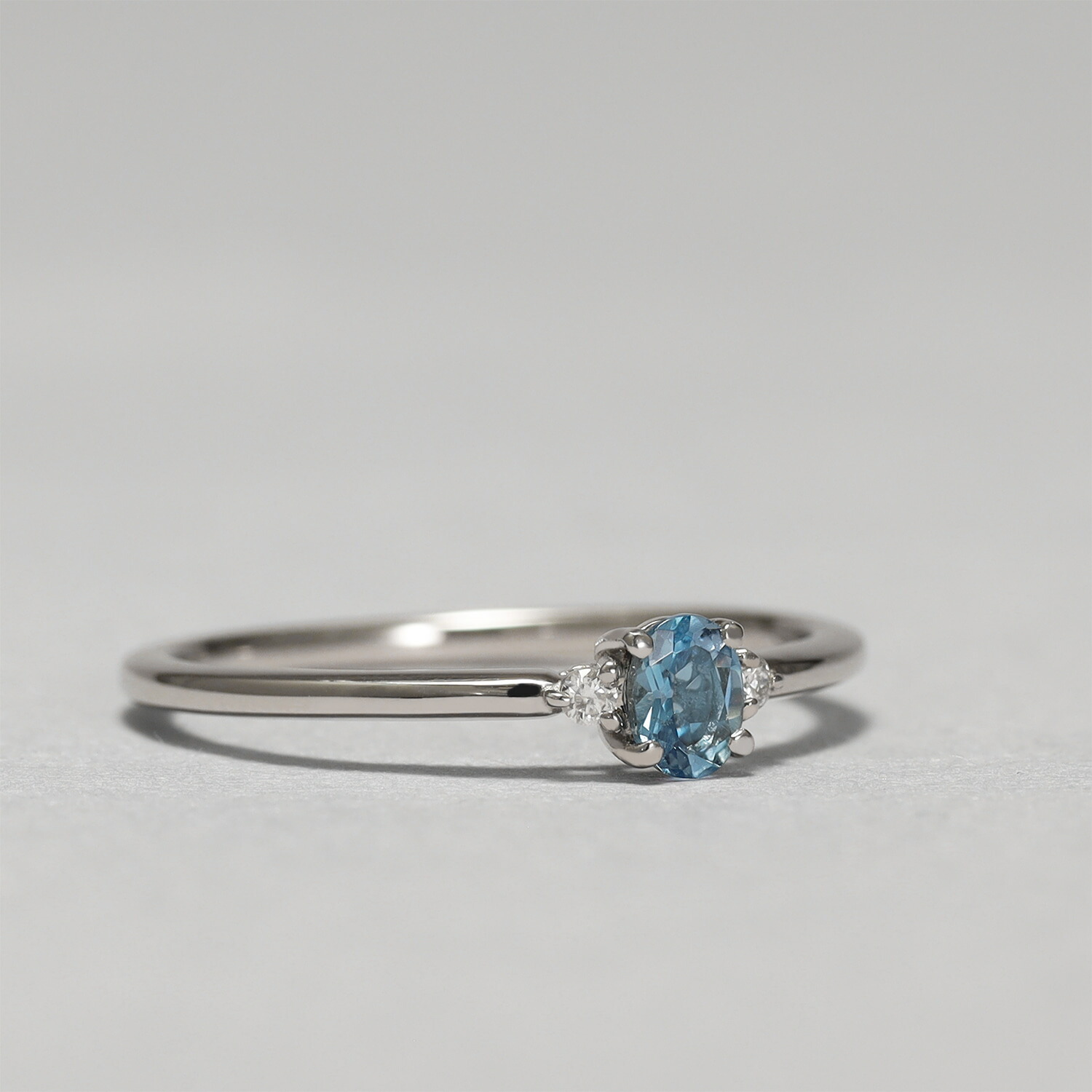 楽天市場】アクアマリン ダイヤモンド リング 0.1カラット 18金