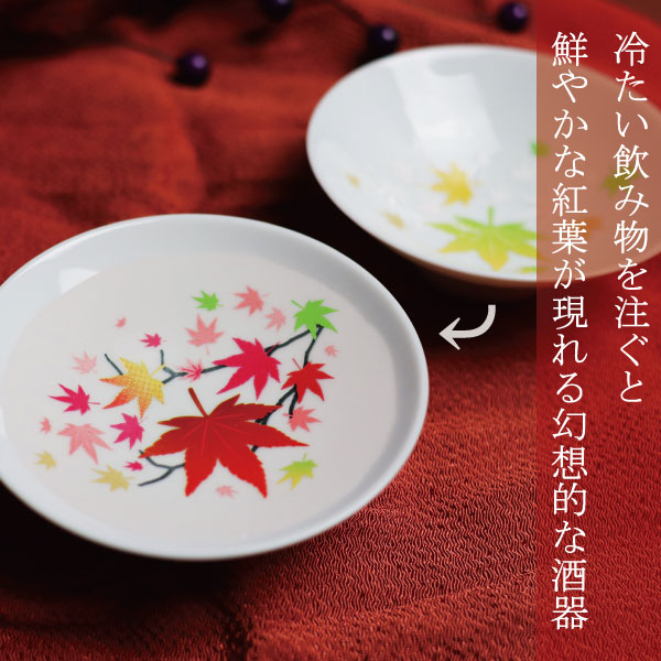 楽天市場】丸モ高木陶器 冷感紅葉 平盃 ペアセット 正規品 お酒を