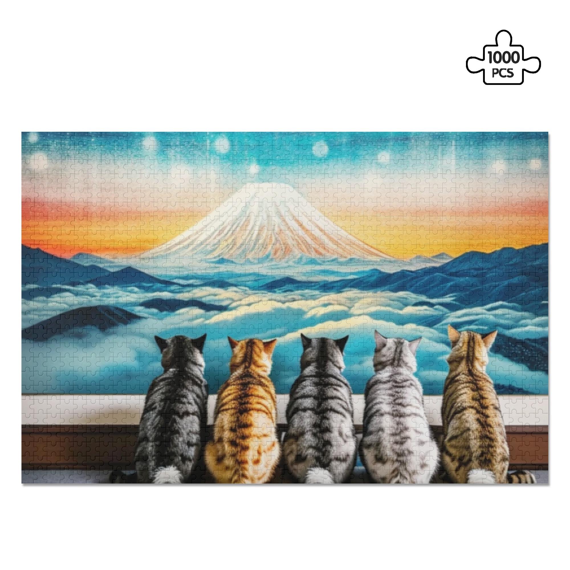 楽天市場】お得なクーポン 送料無料 富士山を眺める猫たち