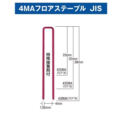 楽天市場】MAX マックスステープル 438MAフロア(N)4mm幅 長さ38mm