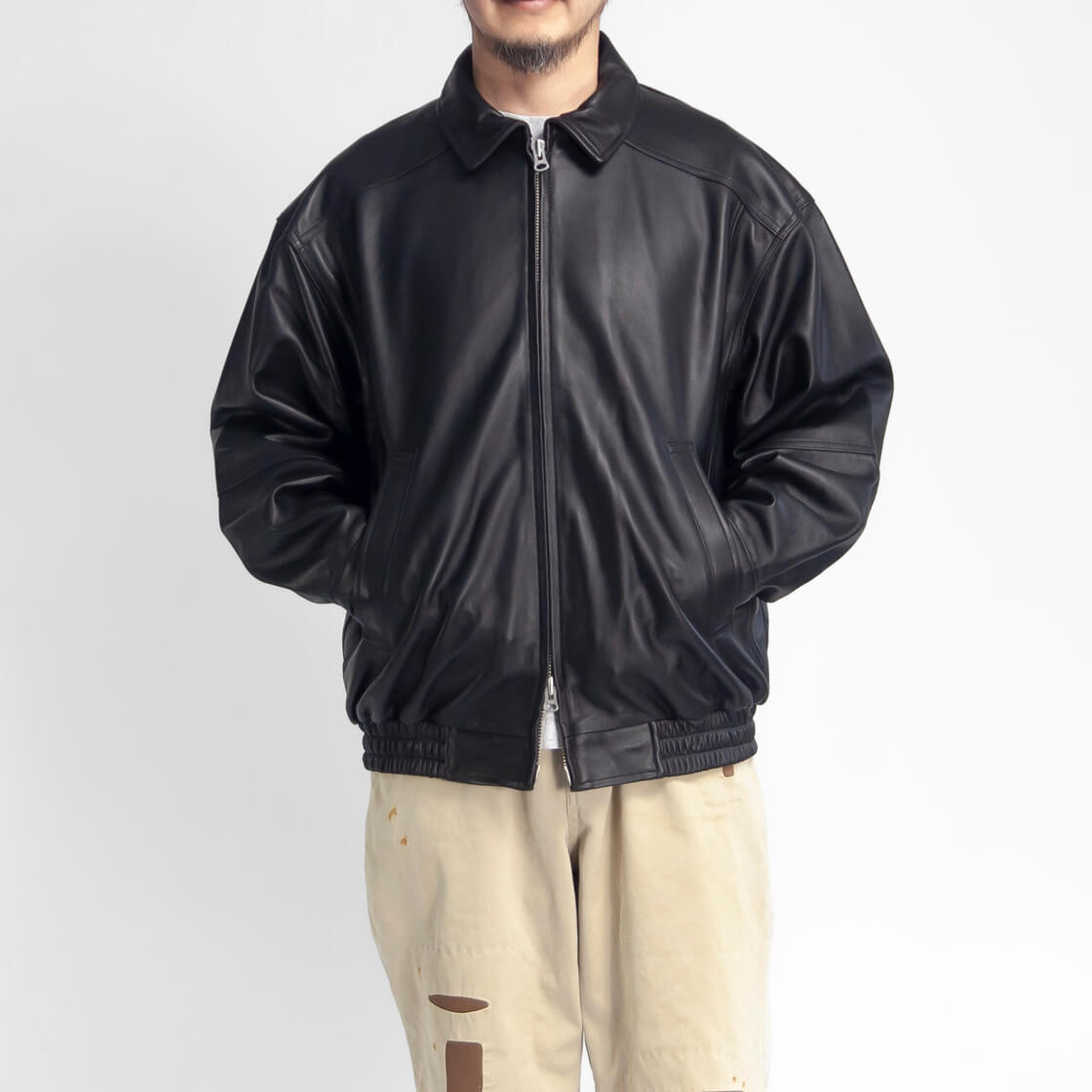 楽天市場】【セール価格】LAOTOUR 本革 ラムレザー フライトジャケット
