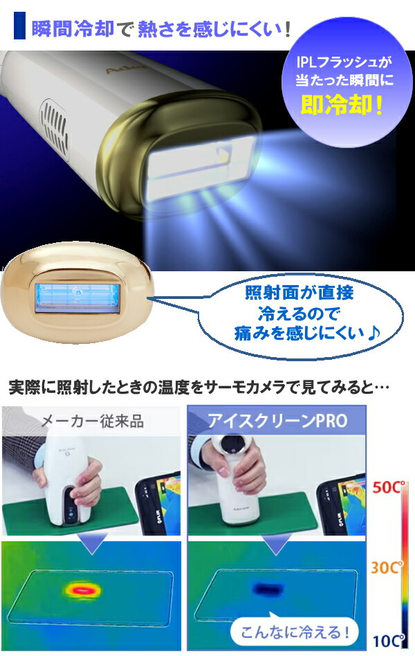 楽天市場】TV紹介 アデランス DoRAISE アイスクリーンPRO IPL光美容器