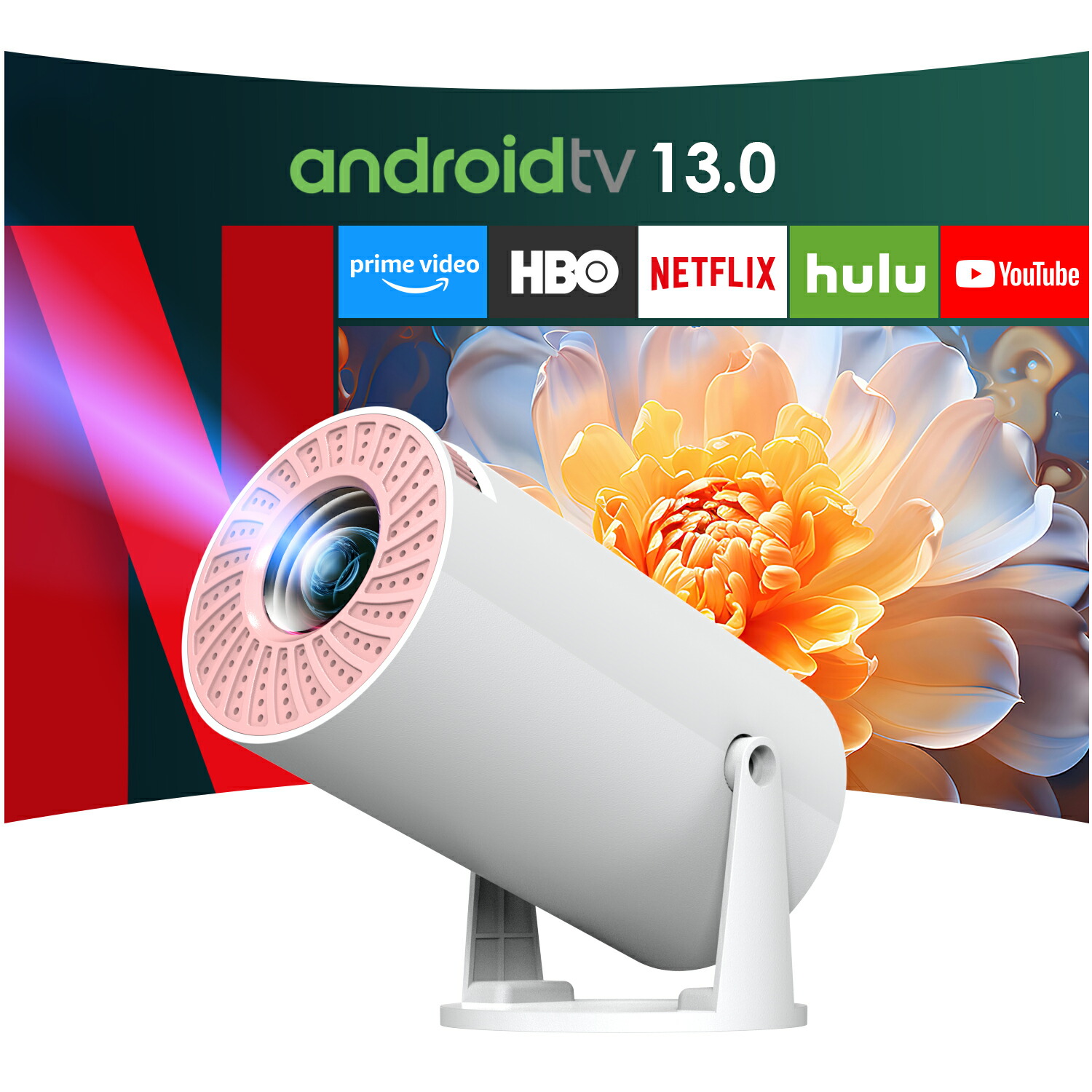 楽天市場】プロジェクター【3年保証】【最新Android TV 搭載＆270°回転