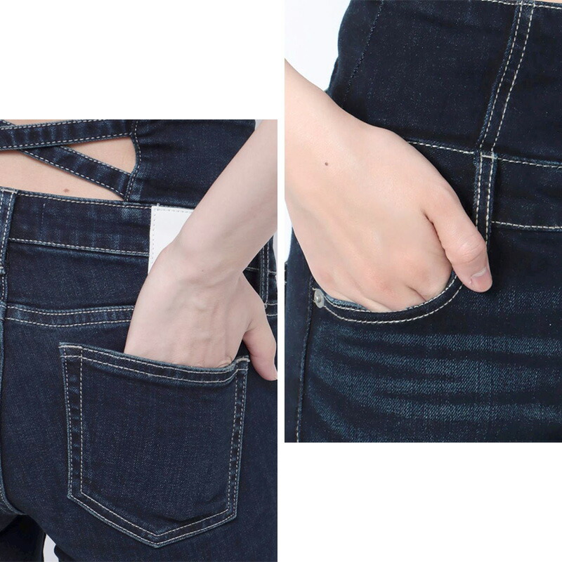 楽天市場】【最短翌日お届け】H/W ウエストクロススキニーデニムパンツ