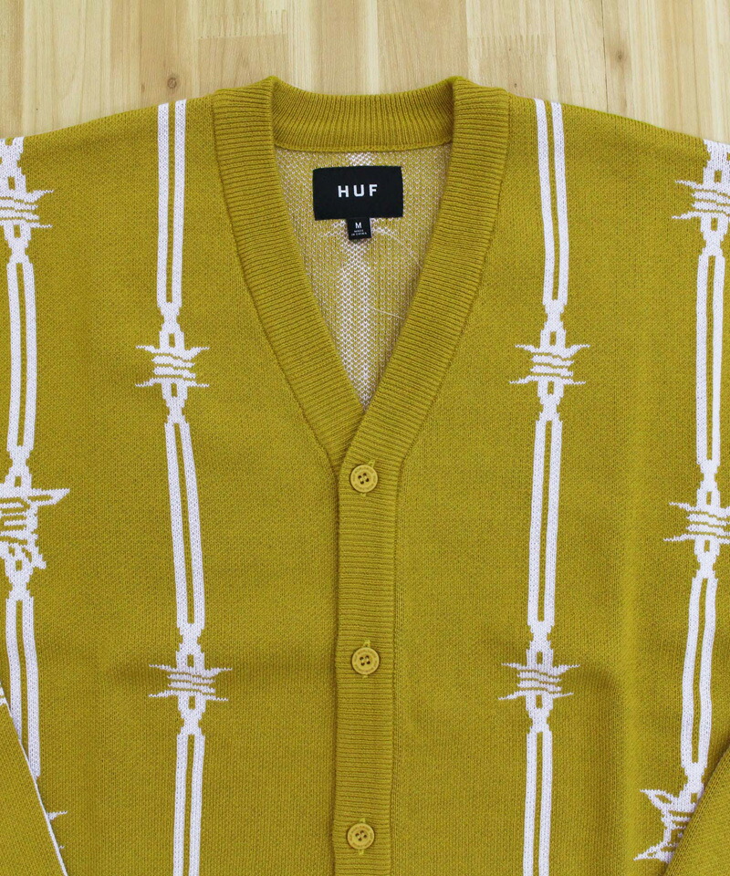 楽天市場】送料無料 HUF ハフ バーブッドワイヤー カーディガン BARBED